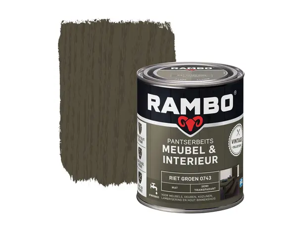 Rambo Pantserbeits Meubel&Interieur Mat Riet Groen 0743 Rambo Pantserbeits Meubel&Interieur Mat Riet Groen 0743