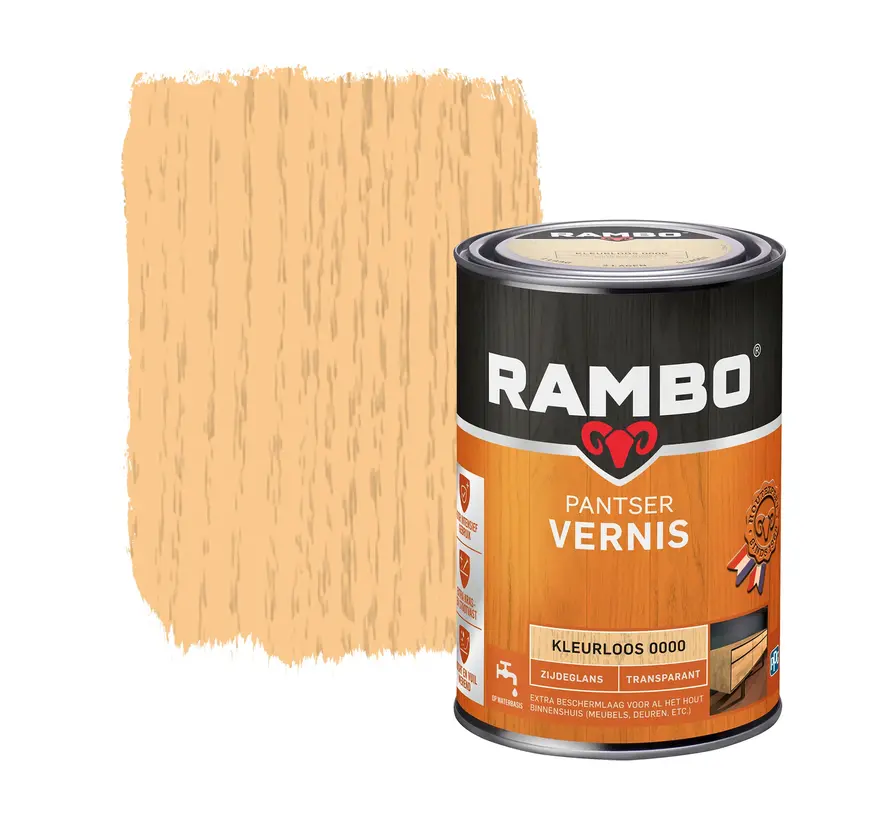 Rambo Pantser Vernis Transparant Zijdeglans - 250 ML