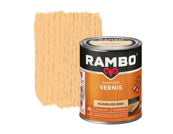 Rambo Pantser Vernis Transparant Zijdeglans Rambo Pantser Vernis Transparant Zijdeglans
