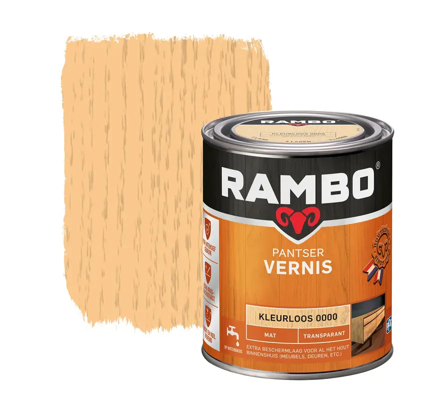 Rambo Pantser Vernis Transparant Mat - 250 ML