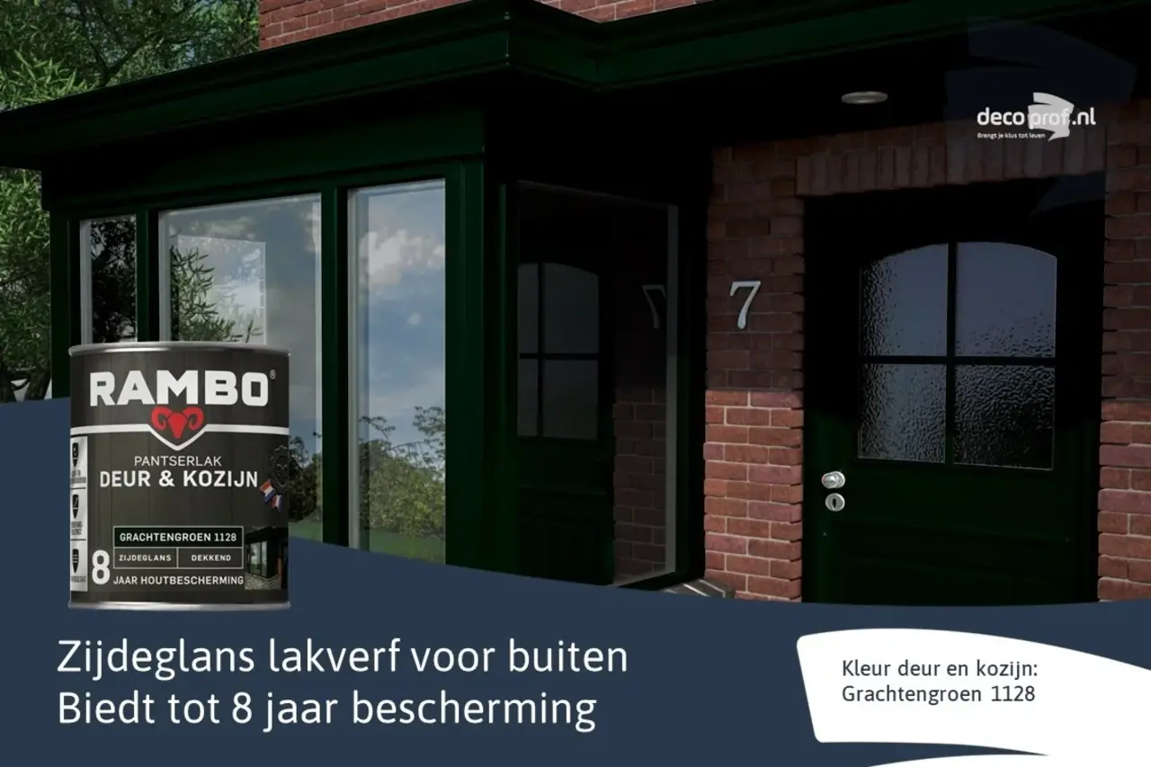 Rambo Pantserlak Deur&Kozijn Zijdeglans Dekkend Grachtengroen 1128 Rambo Pantserlak Deur&Kozijn Zijdeglans Dekkend Grachtengroen 1128