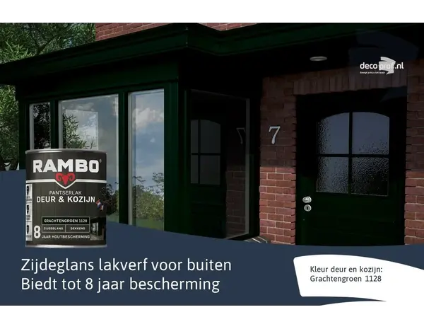 Rambo Pantserlak Deur&Kozijn Zijdeglans Dekkend Grachtengroen 1128 Rambo Pantserlak Deur&Kozijn Zijdeglans Dekkend Grachtengroen 1128