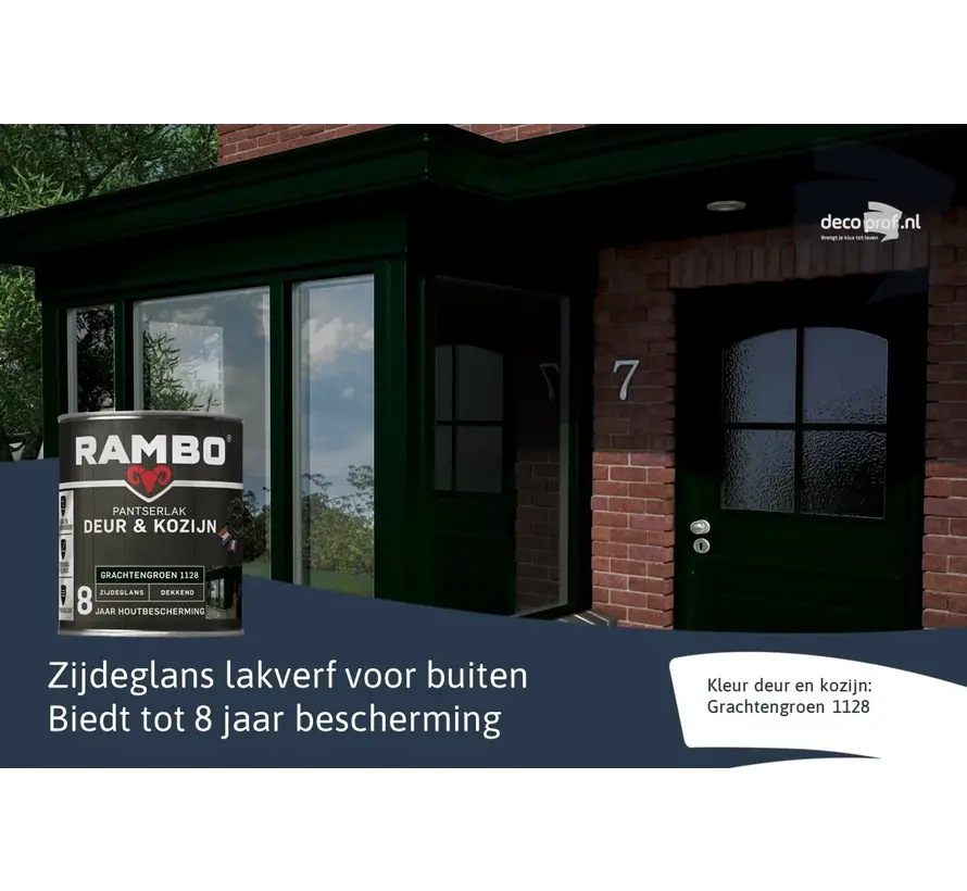 Rambo Pantserlak Deur&Kozijn Zijdeglans Dekkend Grachtengroen 1128 - 750 ML