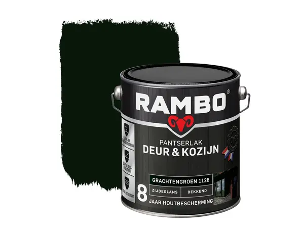 Rambo Pantserlak Deur&Kozijn Zijdeglans Dekkend Grachtengroen 1128 Rambo Pantserlak Deur&Kozijn Zijdeglans Dekkend Grachtengroen 1128