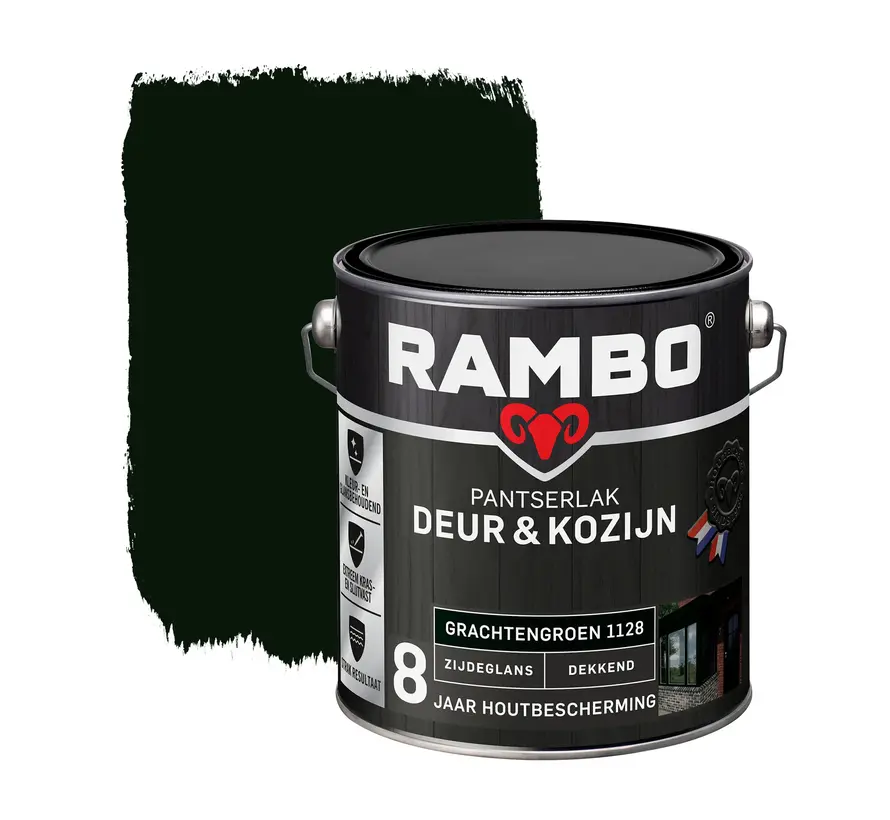 Rambo Pantserlak Deur&Kozijn Zijdeglans Dekkend Grachtengroen 1128 - 750 ML