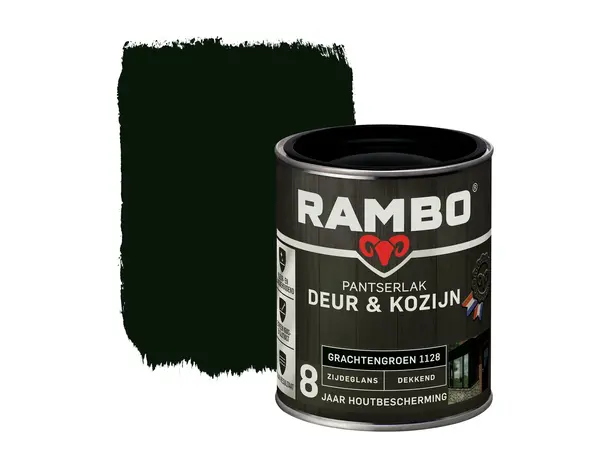 Rambo Pantserlak Deur&Kozijn Zijdeglans Dekkend Grachtengroen 1128 Rambo Pantserlak Deur&Kozijn Zijdeglans Dekkend Grachtengroen 1128