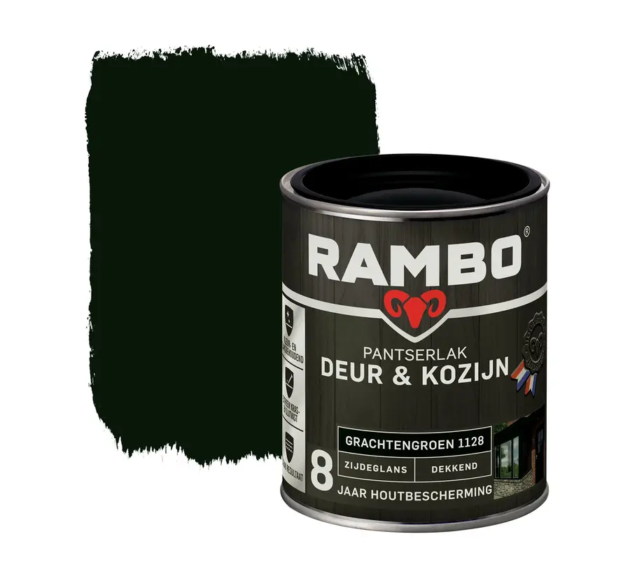 Rambo Pantserlak Deur&Kozijn Zijdeglans Dekkend Grachtengroen 1128 - 750 ML