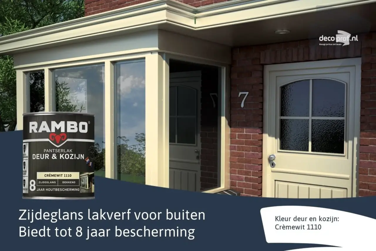Rambo Pantserlak Deur&Kozijn Zijdeglans Dekkend Crèmewit 1110