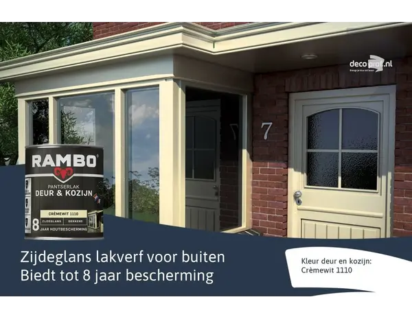 Rambo Pantserlak Deur&Kozijn Zijdeglans Dekkend Crèmewit 1110