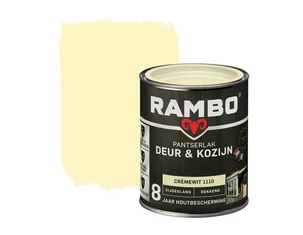 Rambo Pantserlak Deur&Kozijn Zijdeglans Dekkend Crèmewit 1110