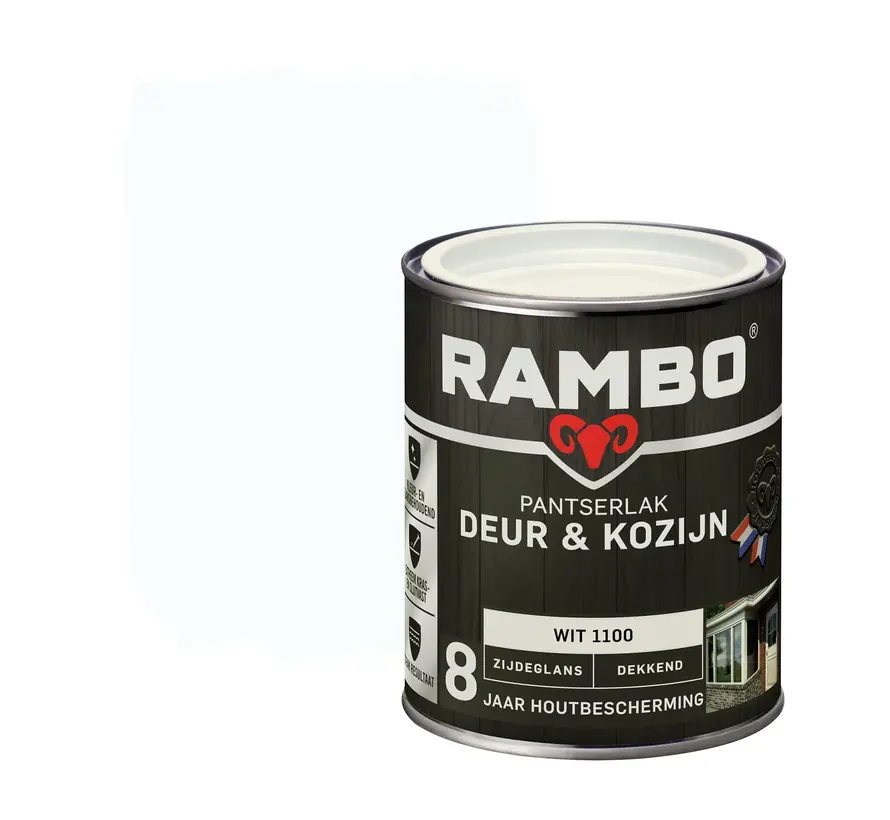 Rambo Pantserlak Deur&Kozijn Zijdeglans Dekkend Wit 1100 - 750 ML