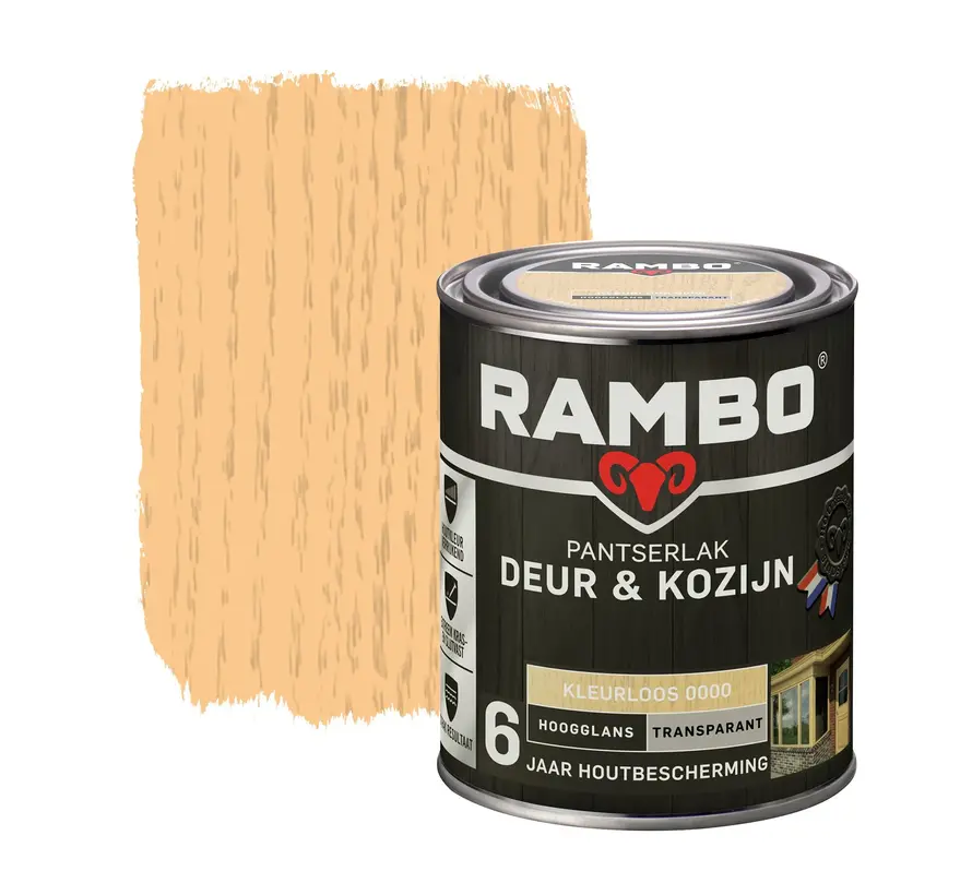 Rambo Pantserlak Deur&Kozijn Hoogglans Transparant - 750 ML