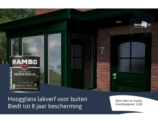 Rambo Pantserlak Deur&Kozijn Hoogglans Dekkend Grachtengroen 1128 Rambo Pantserlak Deur&Kozijn Hoogglans Dekkend Grachtengroen 1128