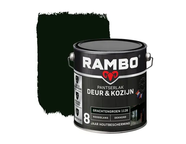 Rambo Pantserlak Deur&Kozijn Hoogglans Dekkend Grachtengroen 1128 Rambo Pantserlak Deur&Kozijn Hoogglans Dekkend Grachtengroen 1128