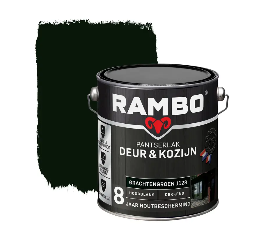 Rambo Pantserlak Deur&Kozijn Hoogglans Dekkend Grachtengroen 1128 - 750 ML