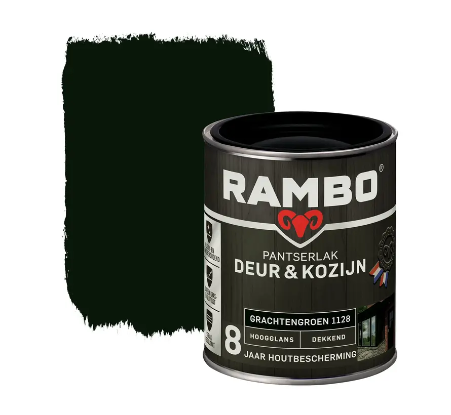 Rambo Pantserlak Deur&Kozijn Hoogglans Dekkend Grachtengroen 1128 - 750 ML