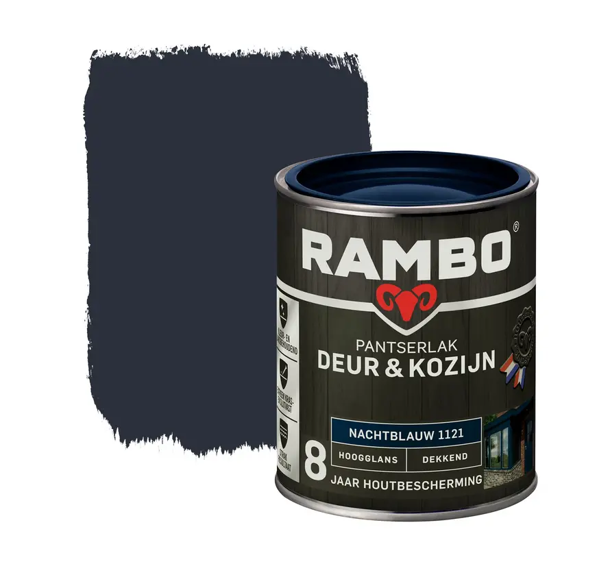 Rambo Pantserlak Deur&Kozijn Hoogglans Dekkend Nachtblauw 1121 - 750 ML