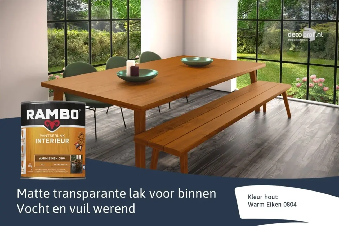 Rambo Pantserlak Interieur Transparant Mat Warmeiken 0804