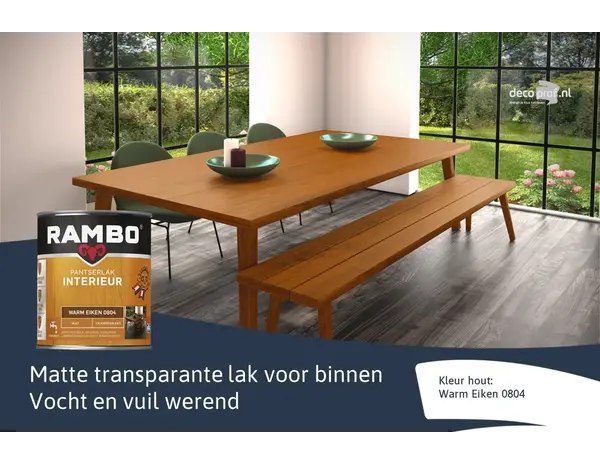 Rambo Pantserlak Interieur Transparant Mat Warmeiken 0804