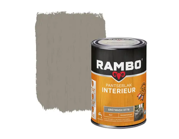 Rambo Pantserlak Interieur Transparant Mat Greywash 0779