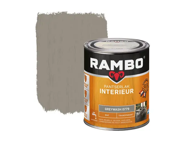 Rambo Pantserlak Interieur Transparant Mat Greywash 0779