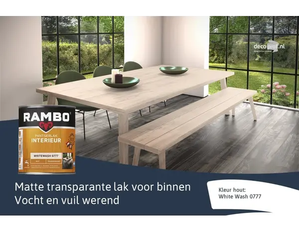 Rambo Pantserlak Interieur Transparant Mat Whitewash 0777 Rambo Pantserlak Interieur Transparant Mat Whitewash 0777
