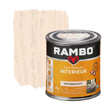 Rambo Pantserlak Interieur Transparant Mat Whitewash 0777