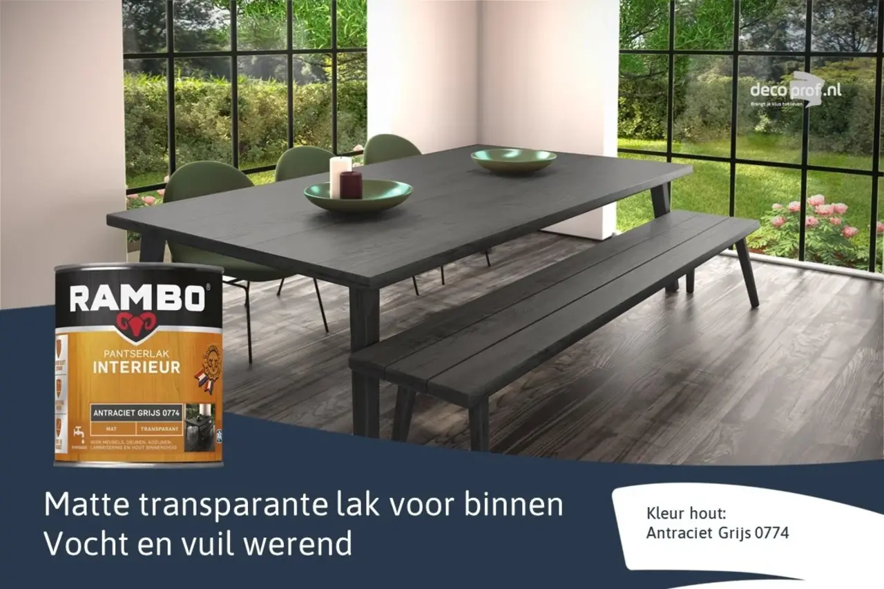 Rambo Pantserlak Interieur Transparant Mat Antr.Grijs 0774 Rambo Pantserlak Interieur Transparant Mat Antr.Grijs 0774