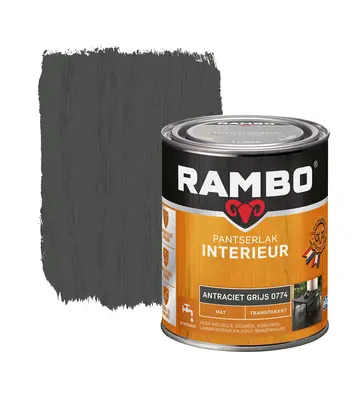 Rambo Pantserlak Interieur Transparant Mat Antr.Grijs 0774