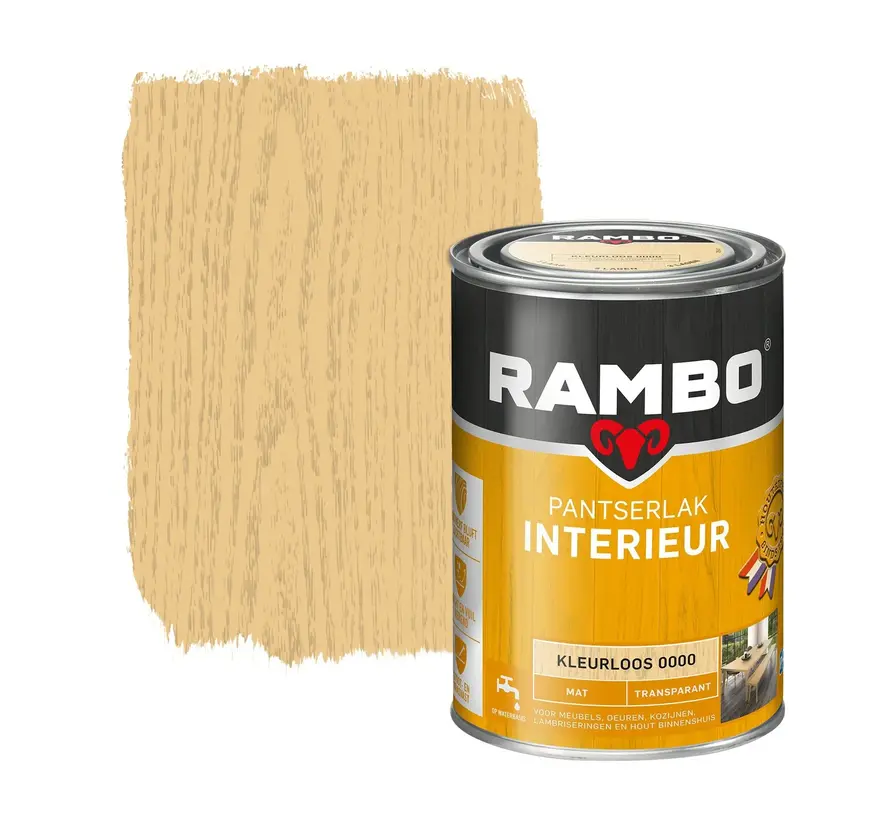 Rambo Pantserlak Interieur Transparant Mat - 250 ML