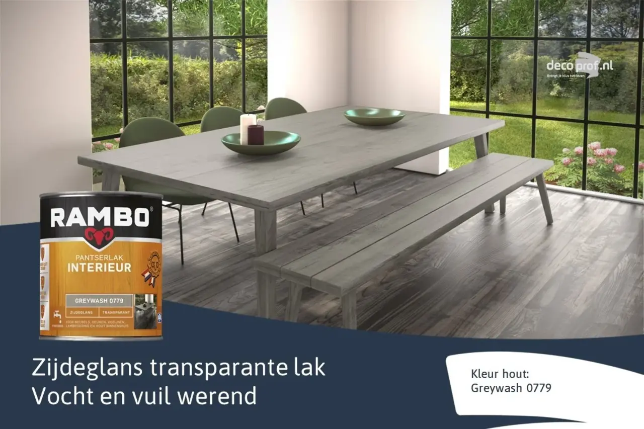 Rambo Pantserlak Interieur Transparant Zijdeglans Greywash 0779