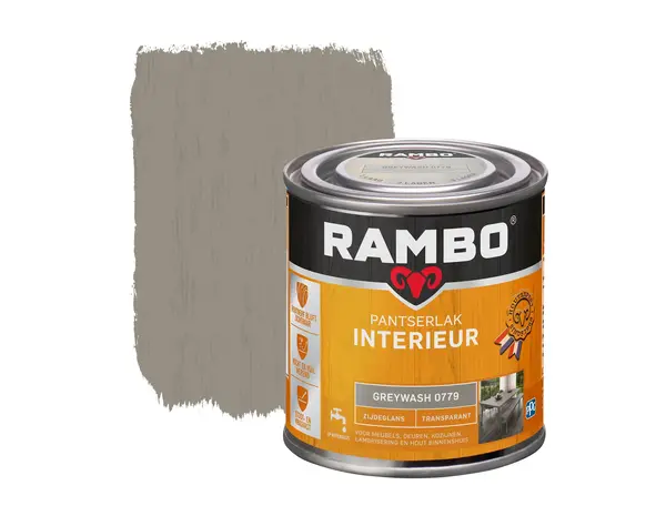 Rambo Pantserlak Interieur Transparant Zijdeglans Greywash 0779