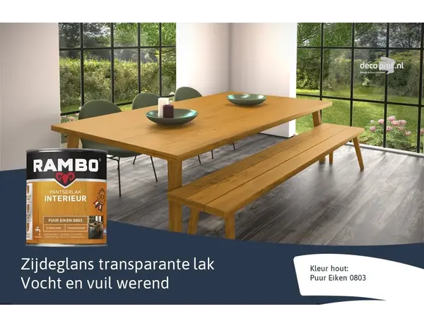 Rambo Pantserlak Interieur Transparant Zijdeglans Puur Eiken 0803
