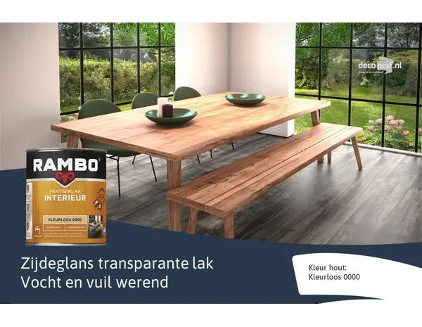 Rambo Pantserlak Interieur Transparant Zijdeglans Rambo Pantserlak Interieur Transparant Zijdeglans