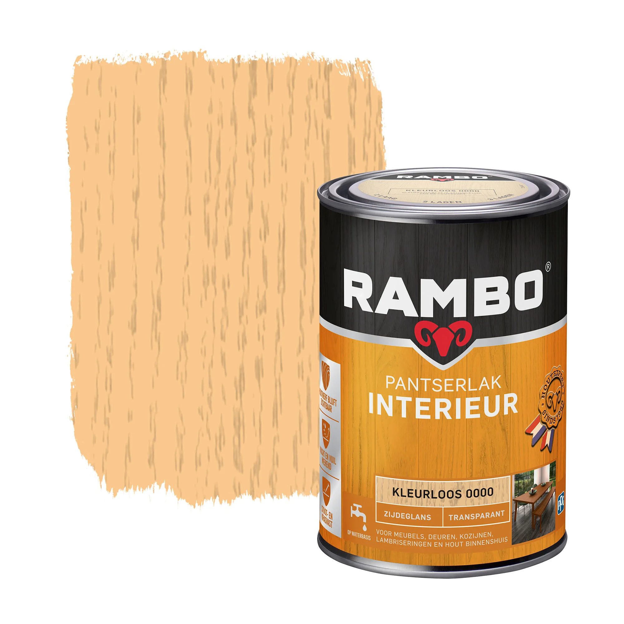 Pantserlak Interieur Transparant Zijdeglans | 1,25 LTR