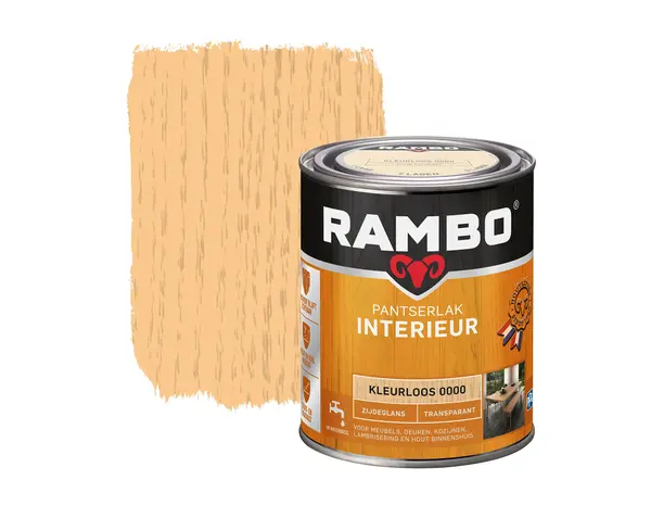 Rambo Pantserlak Interieur Transparant Zijdeglans Rambo Pantserlak Interieur Transparant Zijdeglans