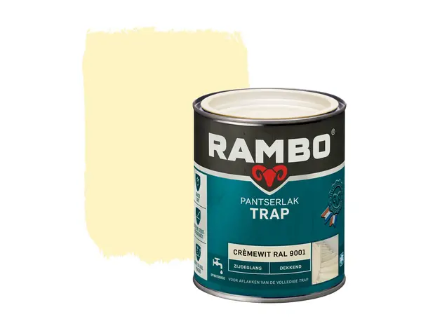 Rambo Pantserlak Trap Dekkend Zijdeglans RAL9001 Rambo Pantserlak Trap Dekkend Zijdeglans RAL9001