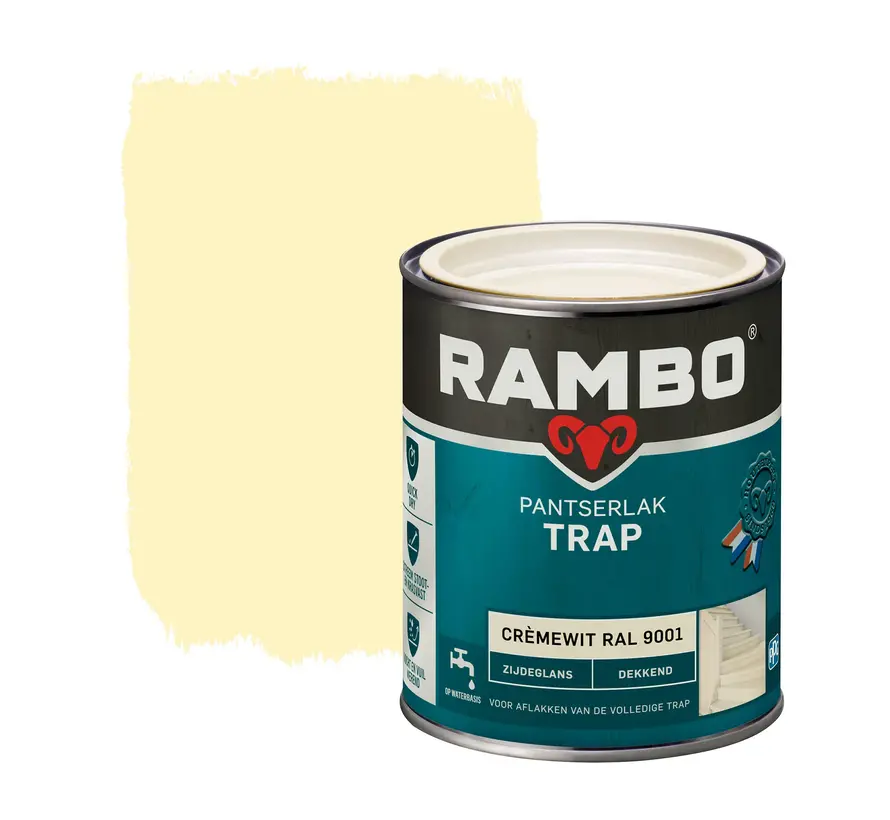 Rambo Pantserlak Trap Dekkend Zijdeglans RAL9001 - 750 ML