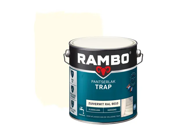 Rambo Pantserlak Trap Dekkend Zijdeglans RAL9010