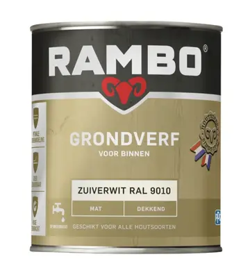 Rambo Grondverf Binnen Mat RAL9010