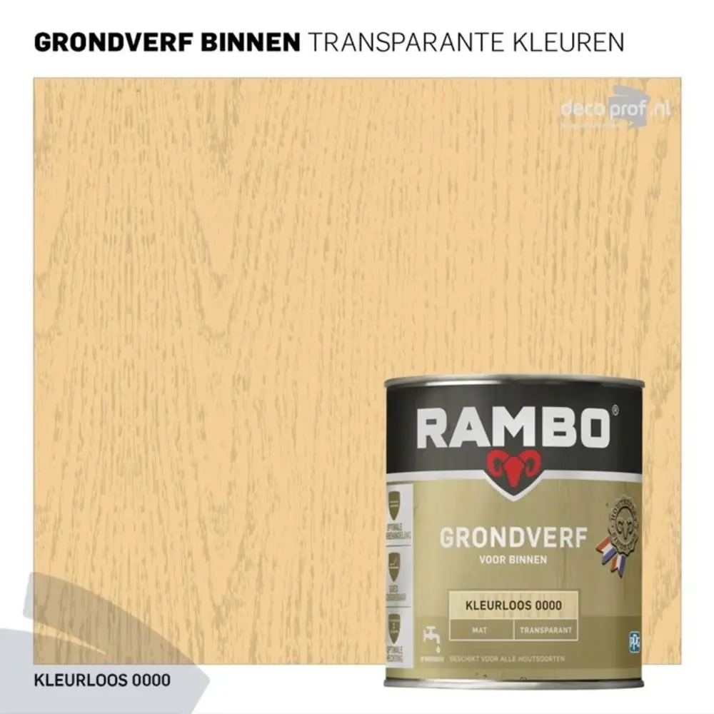 Rambo Grondverf Transparant Mat Rambo Grondverf Transparant Mat