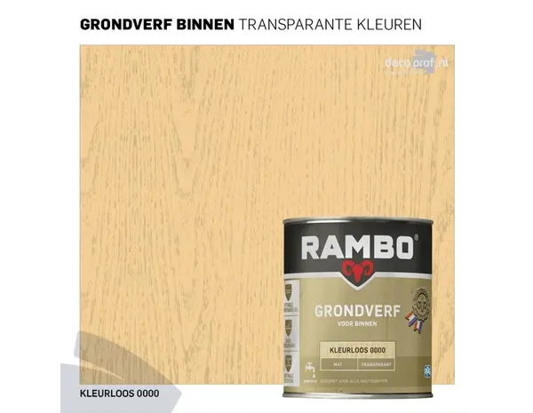 Rambo Grondverf Transparant Mat Rambo Grondverf Transparant Mat