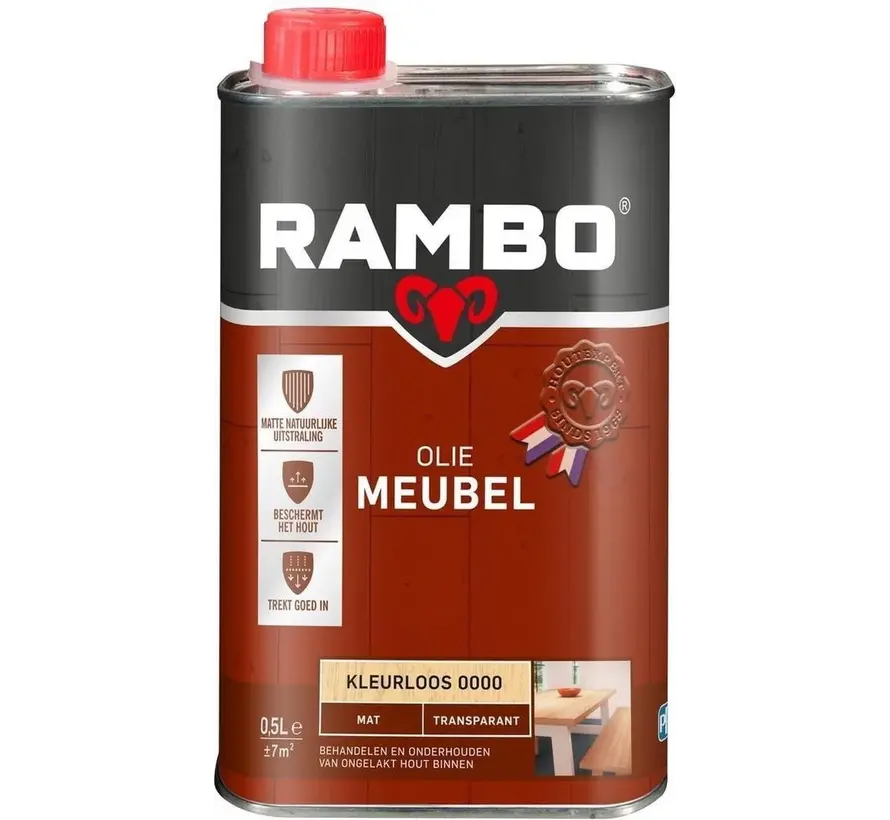 Rambo Werkblad Olie Transparant Mat - 500 ML