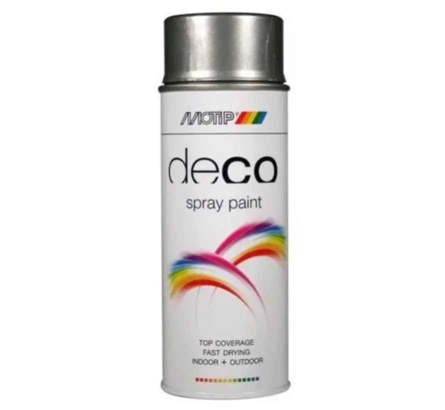 MoTip Deco Colourspray Hoogglans RAL9007 Aluminium Metallic - 400 ML