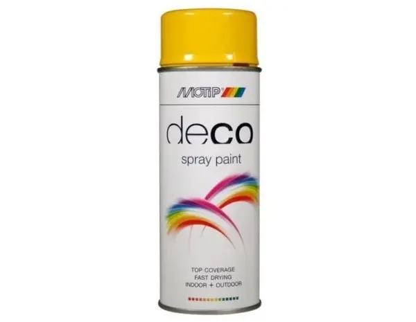 MoTip Deco Colourspray Hoogglans RAL1021 Koolzaad Geel