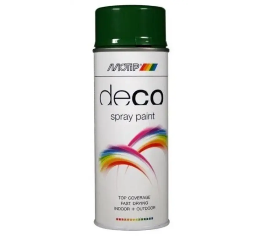 MoTip Deco Colourspray Hoogglans RAL6002 Bladgroen - 400 ML