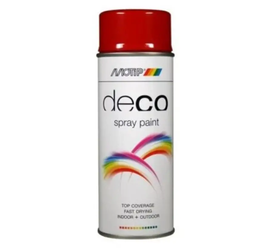 MoTip Deco Colourspray Hoogglans RAL3003 Robijn Rood - 400 ML