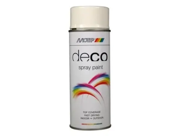 MoTip Deco Colourspray Hoogglans RAL9016 Verkeers Wit MoTip Deco Colourspray Hoogglans RAL9016 Verkeers Wit