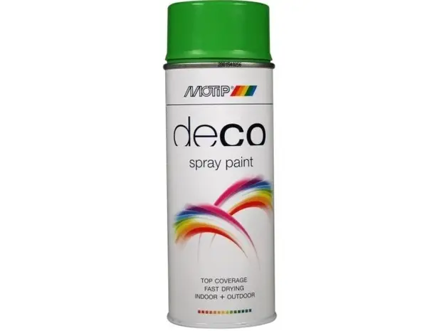 MoTip Deco Colourspray Hoogglans RAL6018 Geelgroen MoTip Deco Colourspray Hoogglans RAL6018 Geelgroen