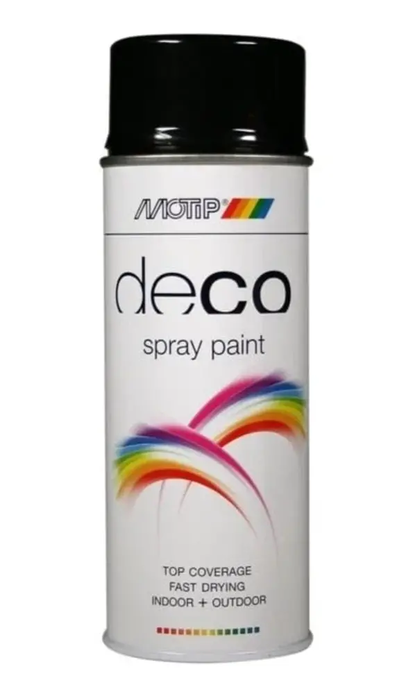 MoTip Deco Colourspray Hoogglans RAL9005 Diep Zwart